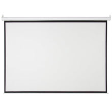 Load image into Gallery viewer, 100in HD 4:3 Display Electric Projection Screen w/ Remote - White
