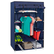 Load image into Gallery viewer, 13-Shelf Closet Organizer w/ Fabric Cover &amp; Hanging Rod
