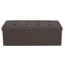 Load image into Gallery viewer, Faux Leather Folding Storage Ottoman Bench
