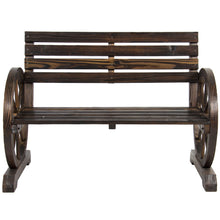 Load image into Gallery viewer, Wooden Wagon Wheel Bench
