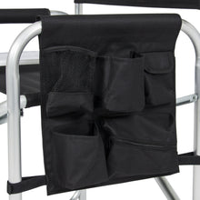 Load image into Gallery viewer, Folding Camping Director's Chair w/ Side Table, Cup Holder, Storage Pouch
