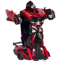 Load image into Gallery viewer, 1:16 Scale 2.4GHz Kids Transforming RC Robot Car Toy w/ LED Lights

