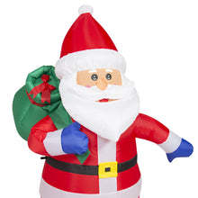 Load image into Gallery viewer, 4ft Pre-Lit Inflatable Santa Claus Holiday Decor w/ Blower, Lights - Red

