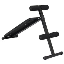 Load image into Gallery viewer, Decline Abdominal Core Workout Bench w/ Adjustable Height - Black
