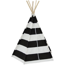Load image into Gallery viewer, 6ft Kids Pentagon Shaped Cotton Teepee Tent w/ Mesh Window, Carrying Case
