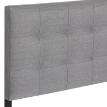 Load image into Gallery viewer, Modern Tufted Fabric Queen Headboard Bedroom Decor w/ Adjustable Steel Legs
