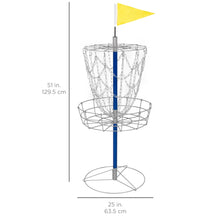 Load image into Gallery viewer, Portable Disc Golf Basket Double Chains Steel Frisbee Hole
