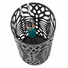 Load image into Gallery viewer, Spherical Metal Umbrella Stand w/ 2 Hooks, Drain Tray - Black
