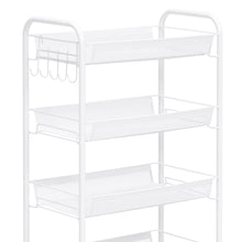 Load image into Gallery viewer, 5-Tier Metal Rolling Kitchen Utility Storage Cart w/ Locking Casters
