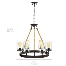 Load image into Gallery viewer, Rope Design 6-Light Chandelier Pendant Lighting Fixture
