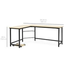 Load image into Gallery viewer, Modern L-Shaped Corner Computer Desk Table Workstation w/ CPU Stand
