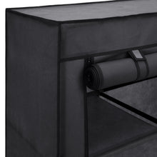 Load image into Gallery viewer, 9-Shelf Portable Fabric Closet w/ Cover and Adjustable Rods - Black
