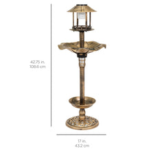 Load image into Gallery viewer, Solar LED Bird Bath w/ Planter

