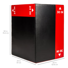 Load image into Gallery viewer, 3-in-1 30in, 24in, 20in High-Density Foam 60lb Plyometric Box Jumping Block
