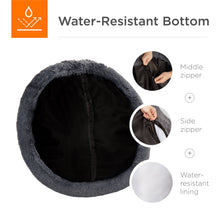 Load image into Gallery viewer, Self-Warming Shag Fur Calming Pet Bed w/ Water-Resistant Lining
