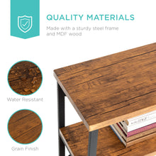 Load image into Gallery viewer, 3-Tier Industrial Hallway Console Table for Living Room, Entry Way - 55"
