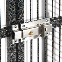 Load image into Gallery viewer, 68in Bird Cage w/ Long Wooden Perch, Play Area, and Rolling Wheels - Black
